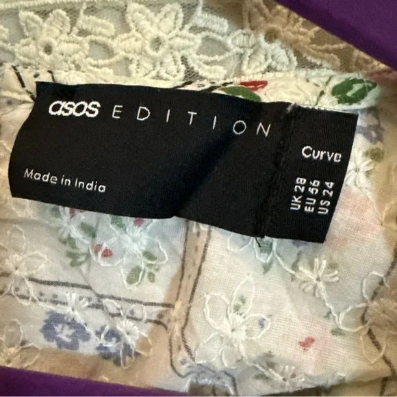 ASOS Edition Curve Floral Embroidered Dress - Picture 9 of 12